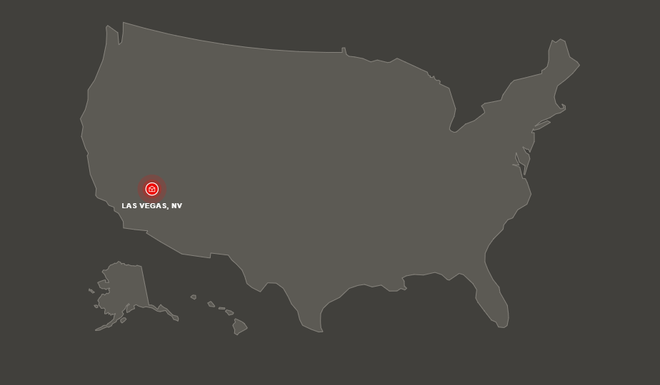 Map of Las Vegas Warehouse location across the United States