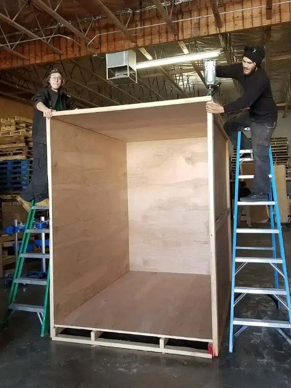 Custom crate build for a fine art collection