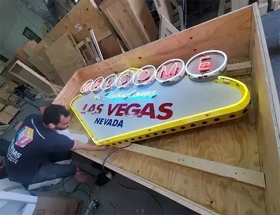 Local crating and moving crew at work