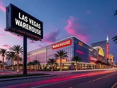 Las Vegas Warehouse facility at dusk